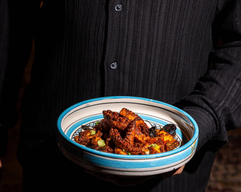 Reimagined octopus tagine with Moroccan spices
